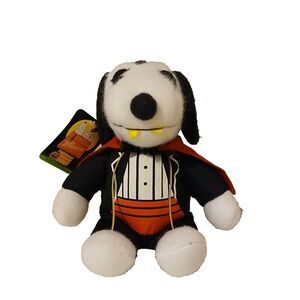 Whitman's Peanuts Snoopy Halloween Vampire Dracula Stuffed Plush Animal Toy Doll